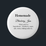 Heidelbeermarmelade aus Liebe, hausgemacht Button<br><div class="desc">Entwurf</div>