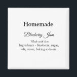 Heidelbeermarmelade aus Liebe, hausgemacht Magnet<br><div class="desc">Entwurf</div>