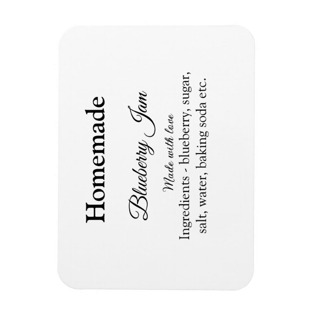 Heidelbeermarmelade aus Liebe, hausgemacht Magnet (Vertikal)