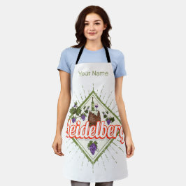 Heidelberg am Neckar Deutschland Retro Wein Vintag Schürze