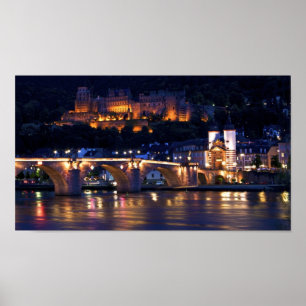 Heidelberg bei der Nachtdruckausgabe Poster