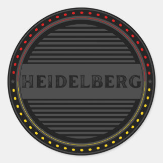 Heidelberg City Pride Emblem – German Identity Runder Aufkleber
