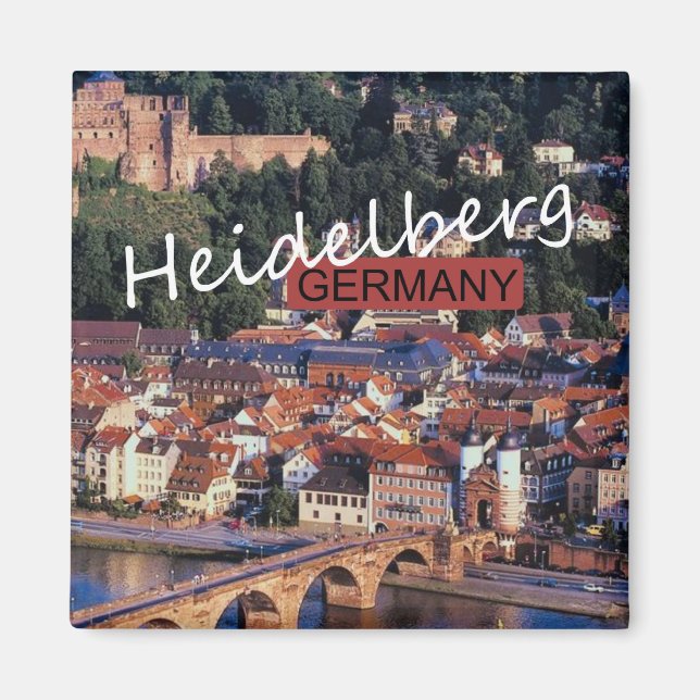 Heidelberg Deutschland Reisen Foto Souvenir Magnet (Vorne)