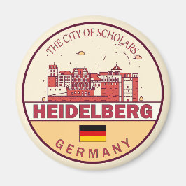 Heidelberg Deutschland Skyline Emblem Magnet
