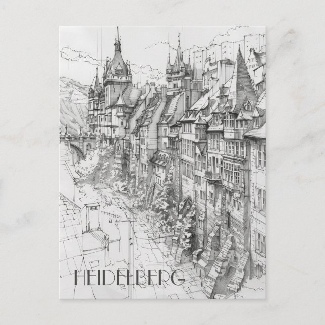 Heidelberg Deutschland Travel Postkarte (Vorderseite)