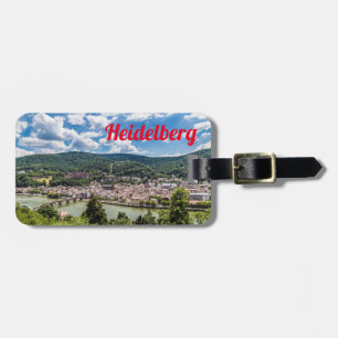 Heidelberg Neckar Panorama Deutschland Gepäckanhänger