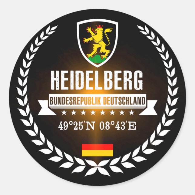 Heidelberg Runder Aufkleber (Vorderseite)