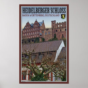 Heidelberg - Schloss von unterhalb Poster