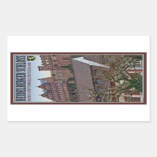 Heidelberg - Schloss von unterhalb Rechteckiger Aufkleber