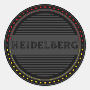 Heidelberg Stadtstolz-Emblem – Deutsche Identität Runder Aufkleber