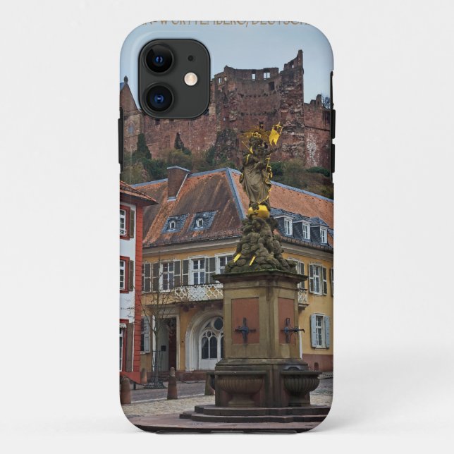 Heidelberg - Statue und Schloss Case-Mate iPhone Hülle (Rückseite)