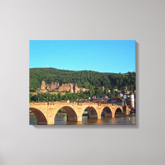 Heidelberger Burg Leinwanddruck (Vorderseite)