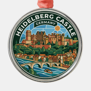 Heidelberger Schloss Deutschland Ornament Aus Metall