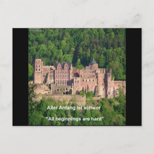 Heidelberger Schloss In Deutscher & Deutscher Spru Postkarte