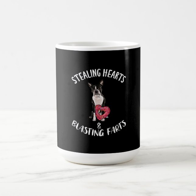 Heidenrauschen von Furzen Boston Terrier Kaffeetasse (Mittel)