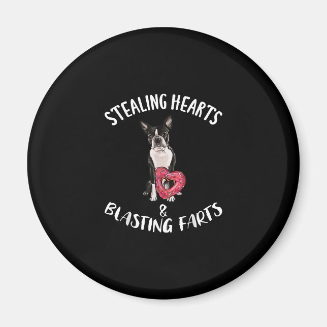 Heidenrauschen von Furzen Boston Terrier Magnet (Vorne)
