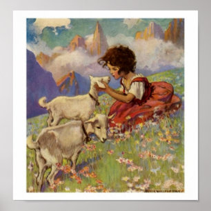 "Heidi and Her Goats" - drucken Poster