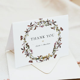 HEIDI Bohemisch Mute Tones Wasserfarbe Wildblume Dankeskarte