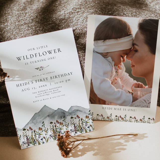 HEIDI Bohemische Wildblume Erste Geburtstagspartei Einladung (Von Creator hochgeladen)