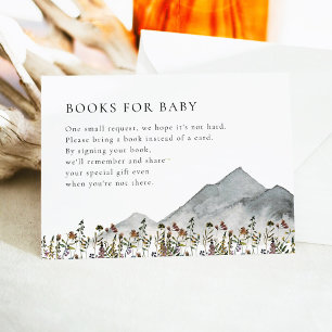 HEIDI Boho Wildblume Mountain Books for Baby Card Einladung
