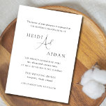 Heidi Contemporary Script Modern Elegante Wedding Einladung<br><div class="desc">Elegante Hochzeitseinladung mit Ihren Namen in einem serifenlosen Schriftart zusammen mit "Und" in einem zeitgenössischen Drehbuch.</div>