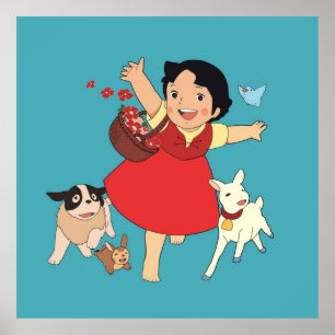 Heidi das Mädchen aus den Alpen Poster