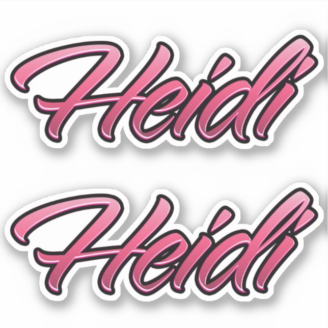 Heidi faded pink Aufkleber Sticker Stickerset (Vorderseite)