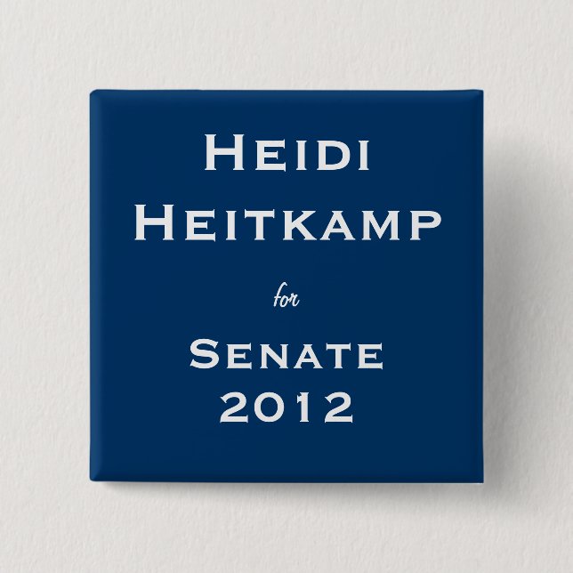 Heidi Heitkamp für Senat Button (Vorderseite)