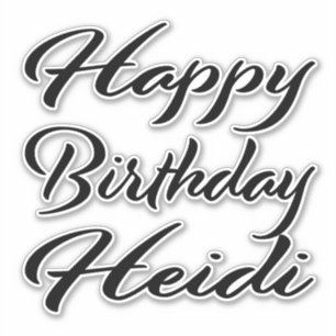 Heidi Name Vorname black Sticker Geburtstag