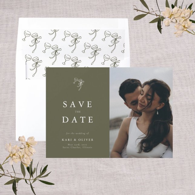 HEIDI Olive Foto Wedding Save The Date (Von Creator hochgeladen)