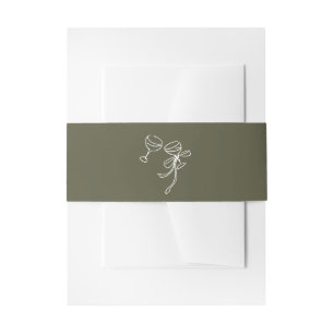 HEIDI Olive Green Wedding Einladungsbanderole