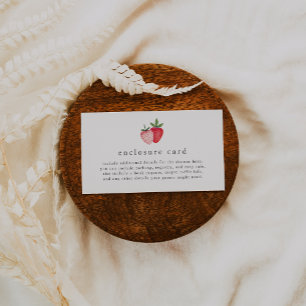 HEIDI Pink Berry Sweet Strawberry Girl Babydusche Begleitkarte