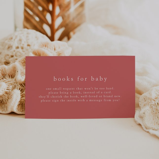 HEIDI Red Summer Simple Baby Shooting Books for Ba Begleitkarte (HEIDI Red Summer Simple Baby Shower Books for Baby Enclosure Card)