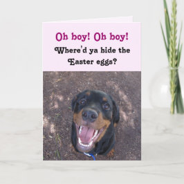 Heidi Rottweiler Osterkarte Feiertagskarte
