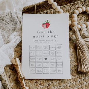 HEIDI Strawberry Finden Sie die Gast-Bingo-Game-Ka Einladung