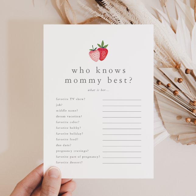 HEIDI Strawberry Was ist in Ihrer Purse Game Card? Einladung (HEIDI Strawberry What's In Your Purse Game Card)