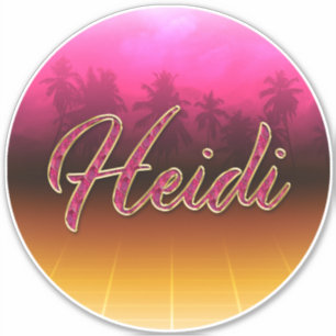 Heidi Vorname Name golden pink Aufkleber Sticker