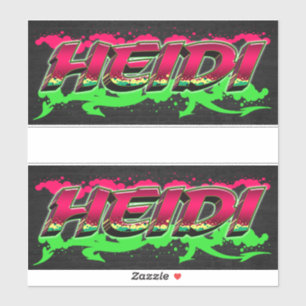 Heidi Vorname Name Graffiti Aufkleber Sticker