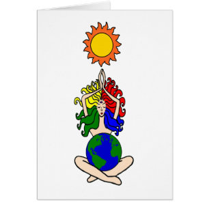 Heidnische elementare Sun-Göttin-Karte