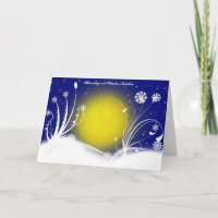 Heidnische Mond-Winter-Sonnenwende-Segen-Karte