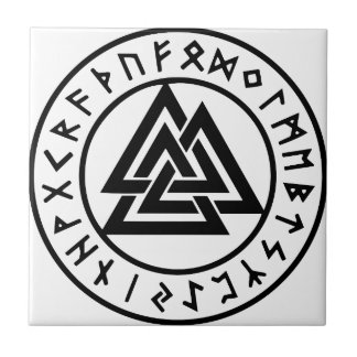 Heidnischer Symbole Odins Knoten Valknut Fliese