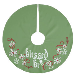 Heidnischer Weihnachten-Baum-Rock, Polyester Weihnachtsbaumdecke