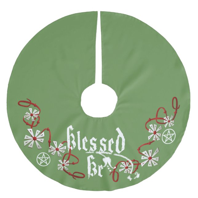 Heidnischer Weihnachten-Baum-Rock, Polyester Weihnachtsbaumdecke (Vorderseite)