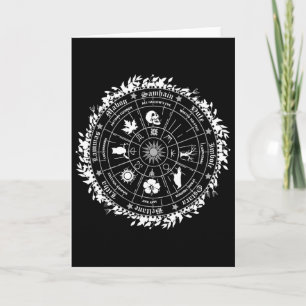 Heidnisches Rad des Jahres Hexe Wicca Frohe Ostara Karte