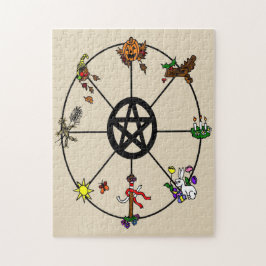 Heidnisches Wicca Rad des Jahres Puzzle
