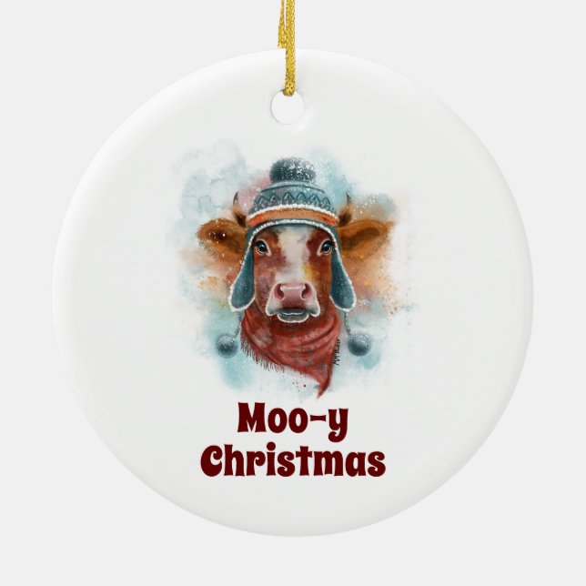 Heifer in einem Hut Weihnachtsschmuck (Hinten)