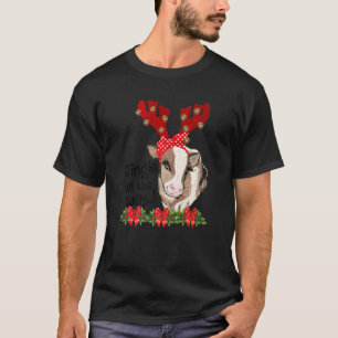 Heifer Jingle Die Kuh froh Weihnachtsbaum T-Shirt