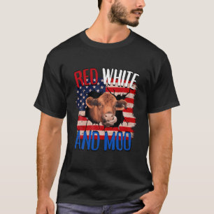 Heifer Red White Moo Highland Cow 4. Juli Indepen T-Shirt