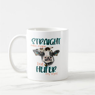 Heifer Straight Outta Shape Im Versuch Cowhide Wes Kaffeetasse