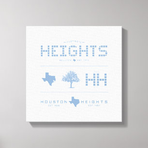 Heights Design Collection, Blaue Fliese, Houston T Leinwanddruck